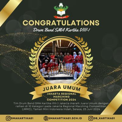 Tim Drum Band Juara Umum Jrmc 2024