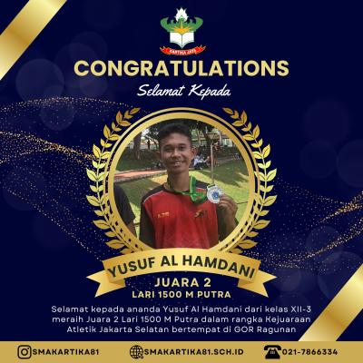 Yusuf Juara 2 Lari Kejuaraan Atletik Jakarta Selatan
