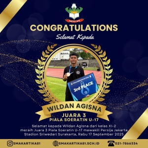 JUARA 3 PIALA SOERATIN U-17 - WILDAN AGISNA