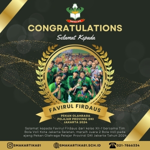 FAVIRUL FIRDAUS - JUARA 2 LOMBA VOLLY PEKAN OLAHRAGA PROV.DKI JAKARTA 2024