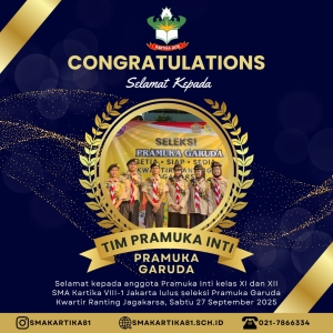 PRAMUKA GARUDA - TIM PRAMUKA INTI SMAS KARTIKA VIII-1 JAKARTA