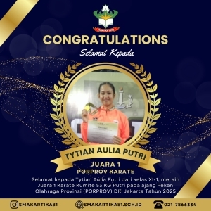 TYTIAN AULIA PUTRI - JUARA 1 PORPROV KARATE