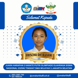 FRISCHA OKTAVIANI - JUARA HARAPAN 2 KARATE PUTERI OLIMPIADE OLAHRAGA SISWA NASIONAL(O2SN)