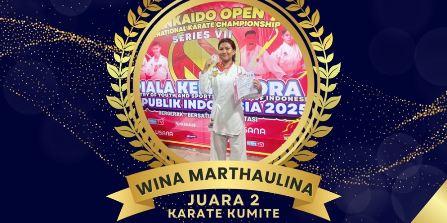Wina Marthaulina Kelas X-1 Juara 2 Karate Kumite Senkaido Open International Karate Championship 2025